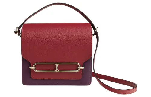HERMES Roulis Evercolor Calfskin Pig Nose Shoulder Bag, Crossbody Bag Mini Women's