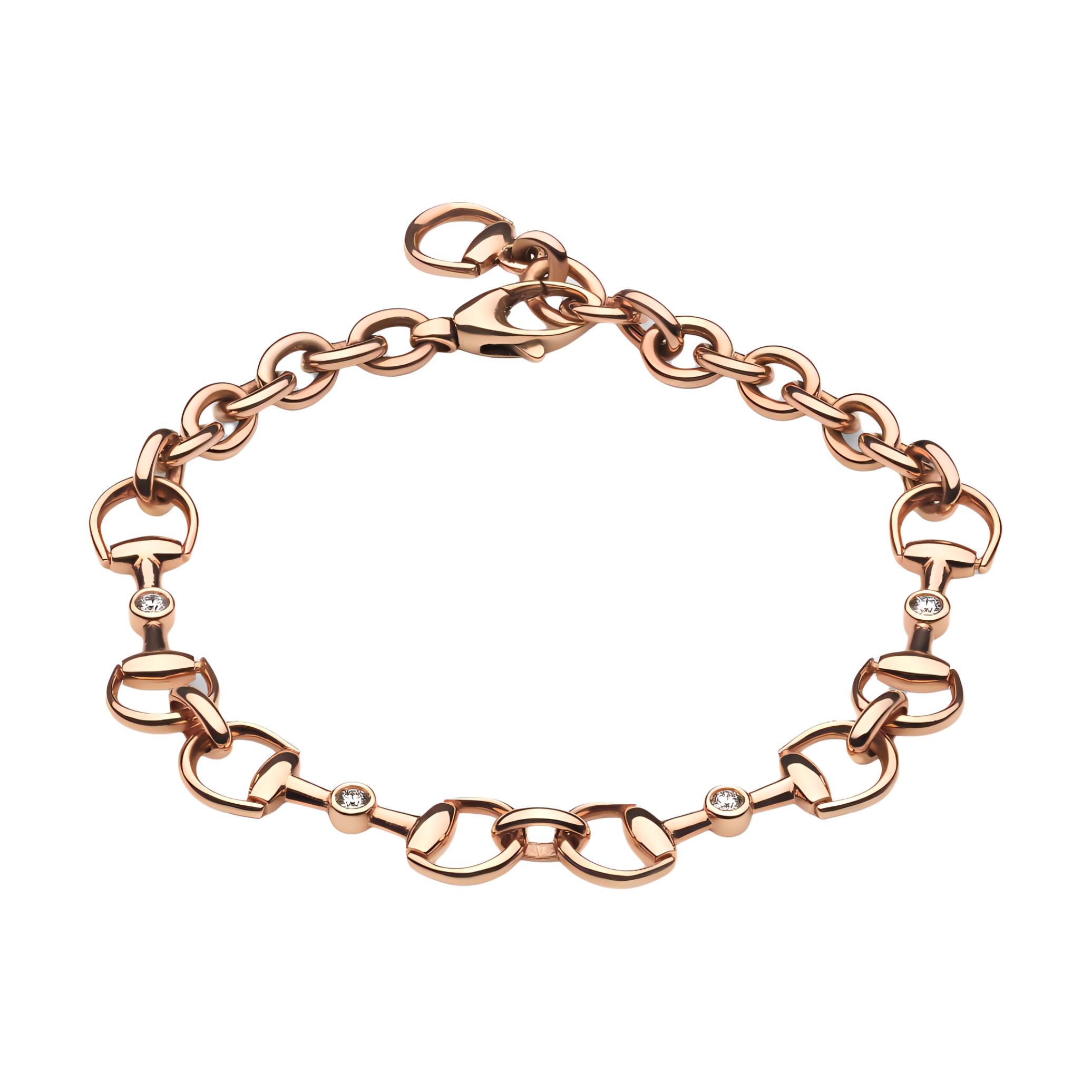 GUCCI 18k Horsebit Diamond Bracelet