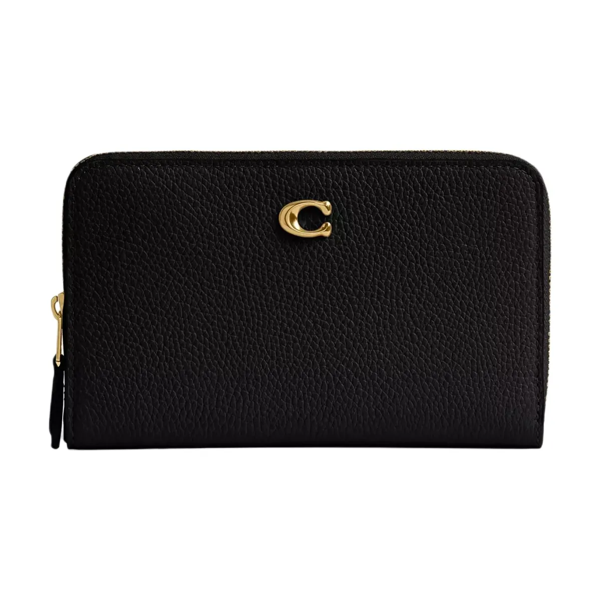 COACH Essential Polished Pebble Leather Wallet Women's Black