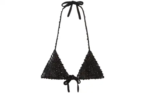MIU MIU Camisoles Women's Black V Neck Moderate Lace Up