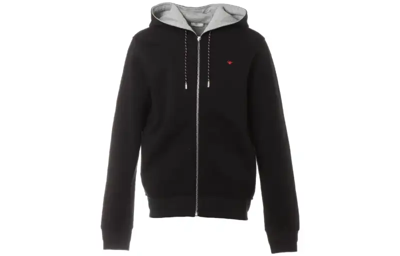 DIOR Jackets Men's Black Hooded Moderate Other