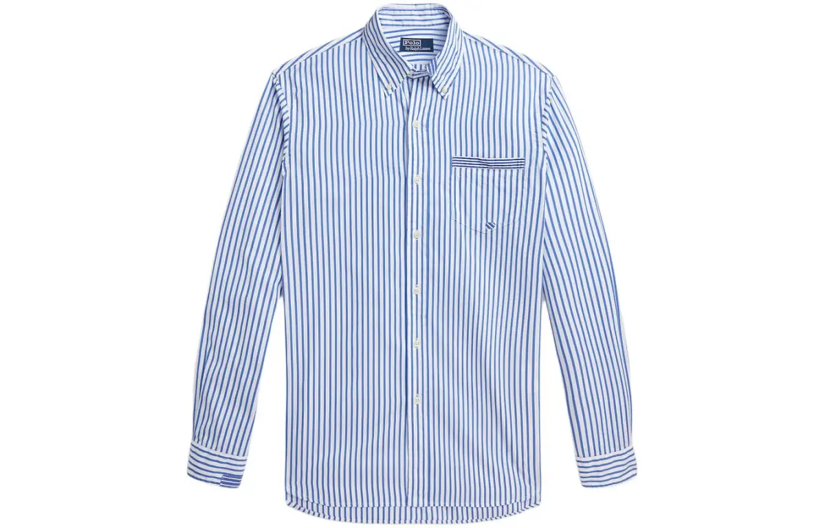 Polo Ralph Lauren Shirt Classic Version Men's Blue & White
