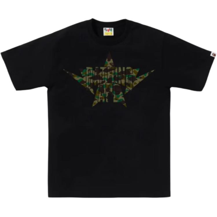 Мужская футболка A BATHING APE с логотипом (черная)