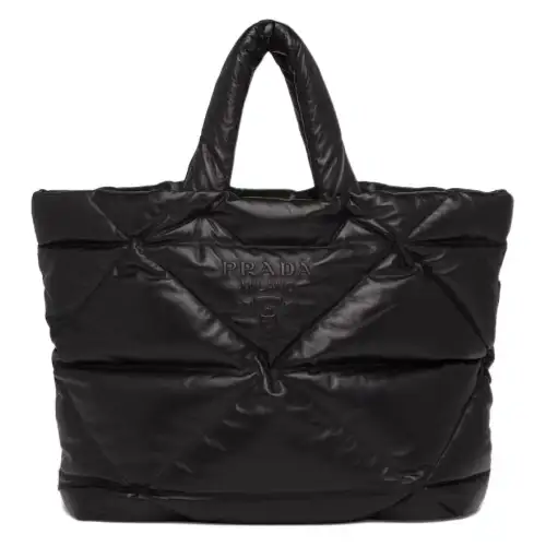 PRADA Soft Sheepskin Leather Tote Bag, Shopping Bag, Handbag Men's Black