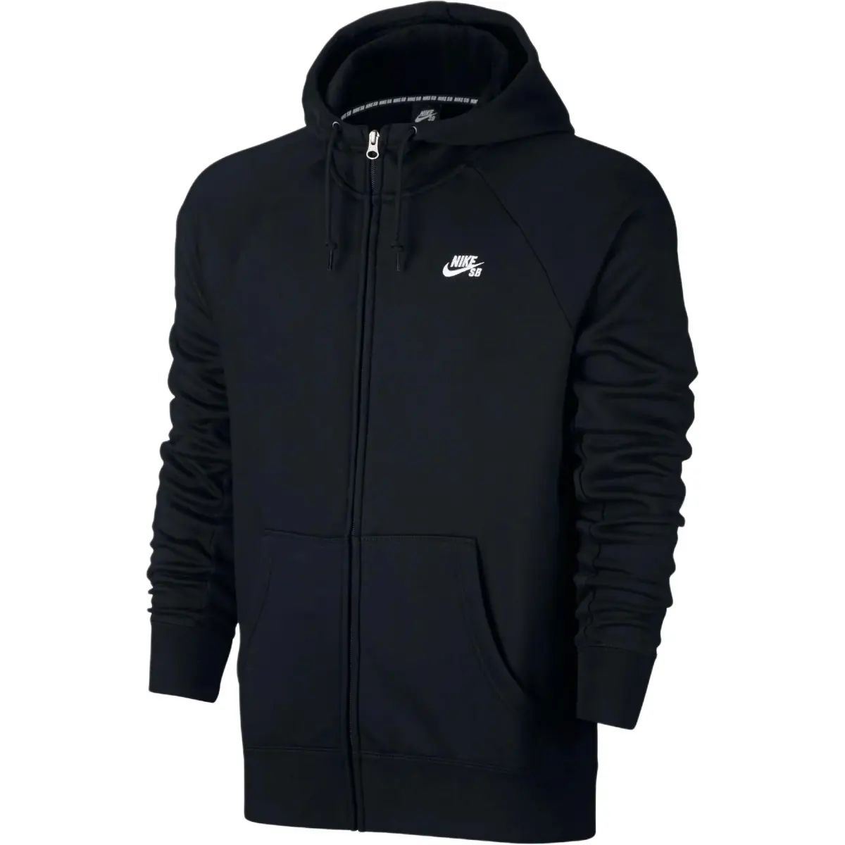 Nike Sweatshirts Men's Black Hooded Moderate Cardigan