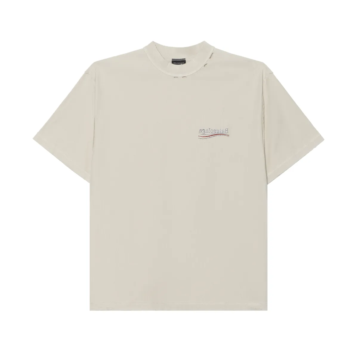 Balenciaga Logo Printed Crewneck T Shirt