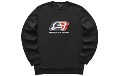 Skechers Colorful Sweatshirts Unisex Carbon Black/0018 Crew Neck Moderate Regular