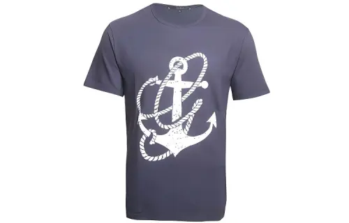 GUCCI T Shirts Men's Blue Crew Neck Moderate Straight Fit