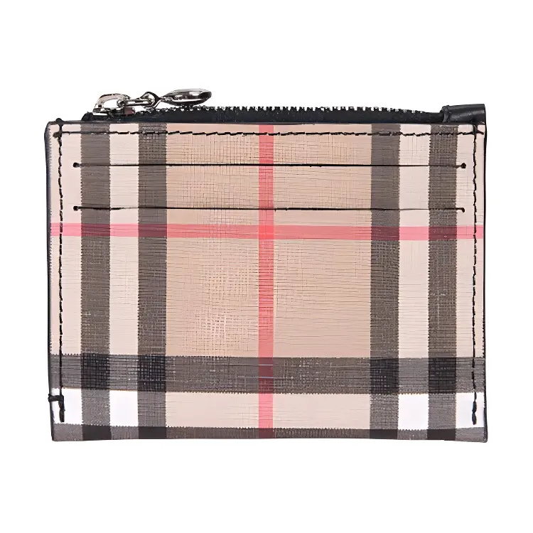 Burberry Vintage-Check Leather Cardholder