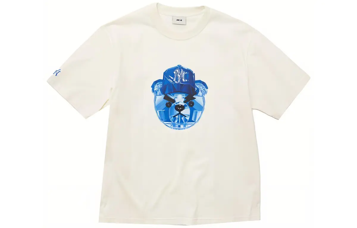 MLB T-Shirts Unisex White Crew Neck Moderate Straight Fit