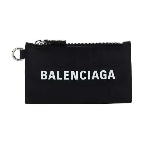 Balenciaga Cow Leather Wallet Men's Black