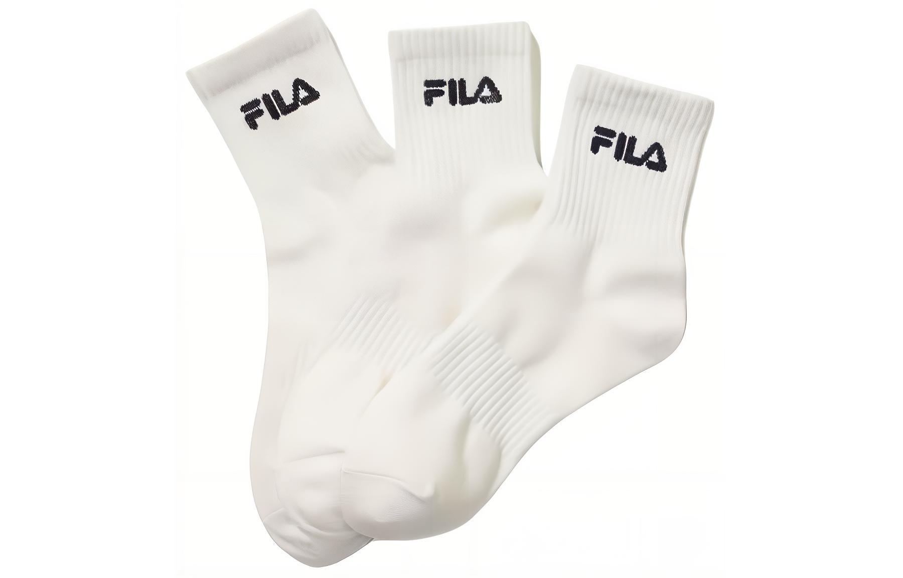 FILA Mid Calf Socks Unisex 3 Pack
