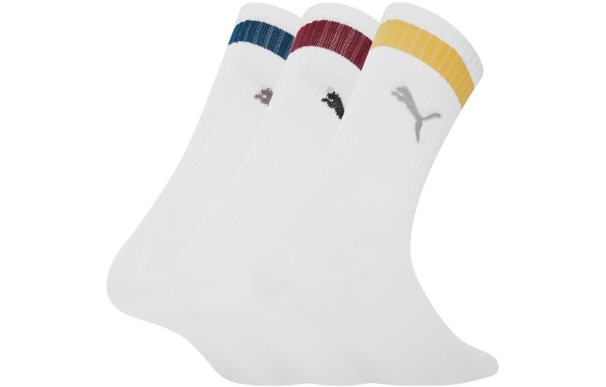 PUMA Crew Socks Unisex 3 Pack White