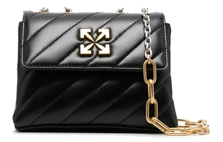 OFF WHITE Jackhammer 19 Shoulder Bag Black
