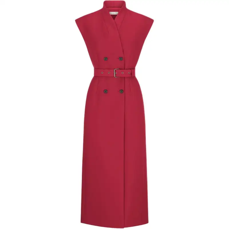 DIOR FW25 Short Sleeved Dress Women's Red