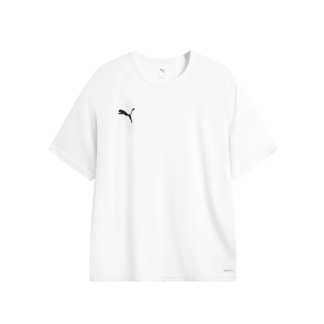 PUMA T Shirts Men's White Crew Neck Moderate Straight Fit