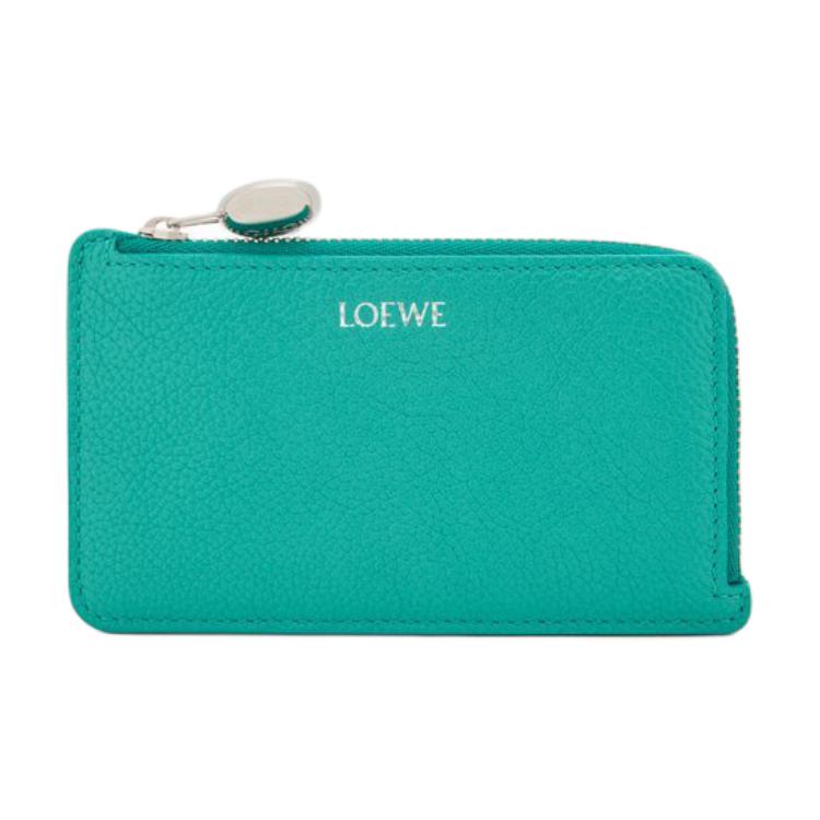 Женский кошелек LOEWE Anagram Pebble (сине-зеленый)