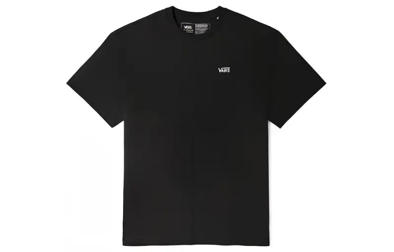 Vans T Shirts Unisex Black Crew Neck Moderate Straight Fit