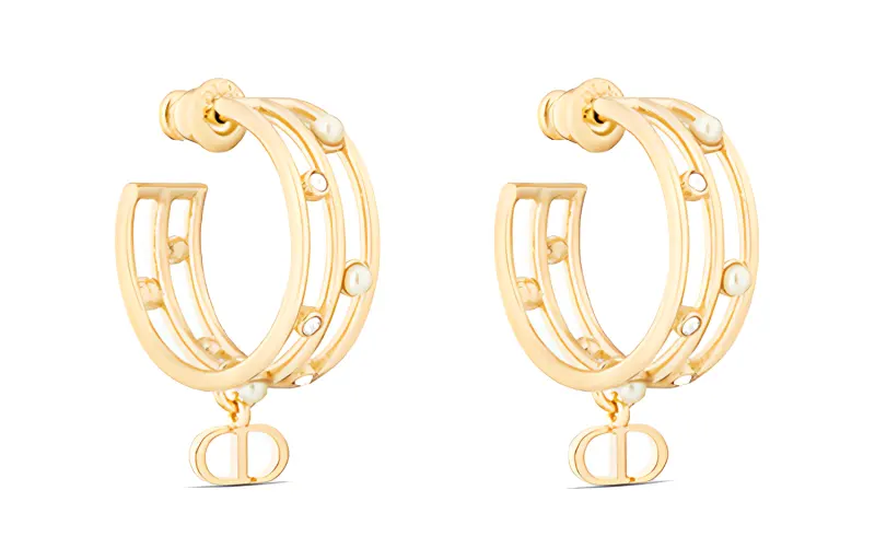 DIOR Metal Earrings Women's Gold