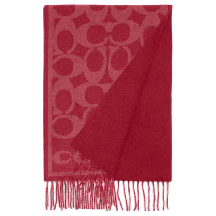 Шарф COACH Cashmere Scarf (бордовый)