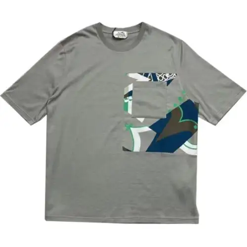 HERMES FW22 T Shirt Loose Fit Men's Gray