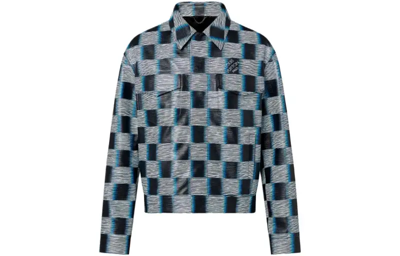 LOUIS VUITTON SS24 Leather Jacket Men's Multicolor