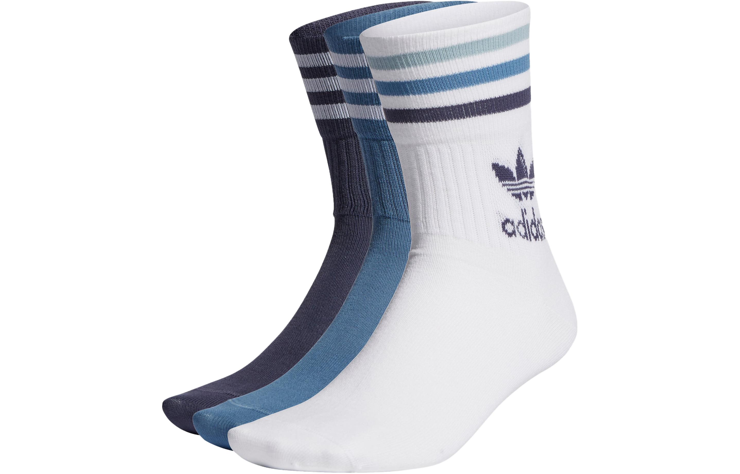 Adidas Originals MID CUT CREW SOCKS 3 PAIRS Crew Socks Unisex 3 Pack