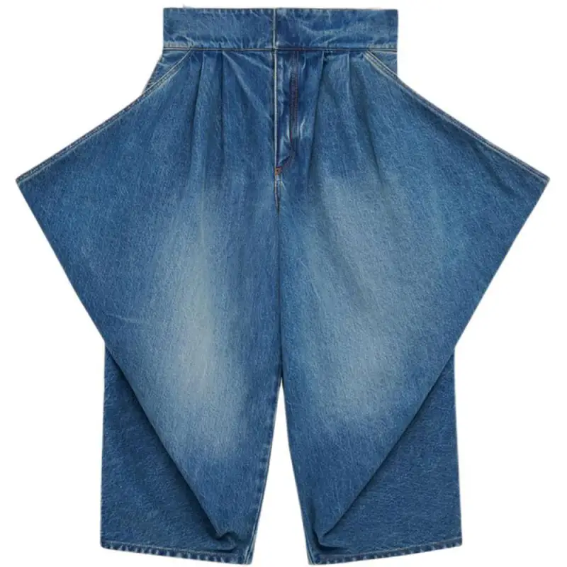 LOEWE Jeans Women's Blue Moderate Straight Fit Pants