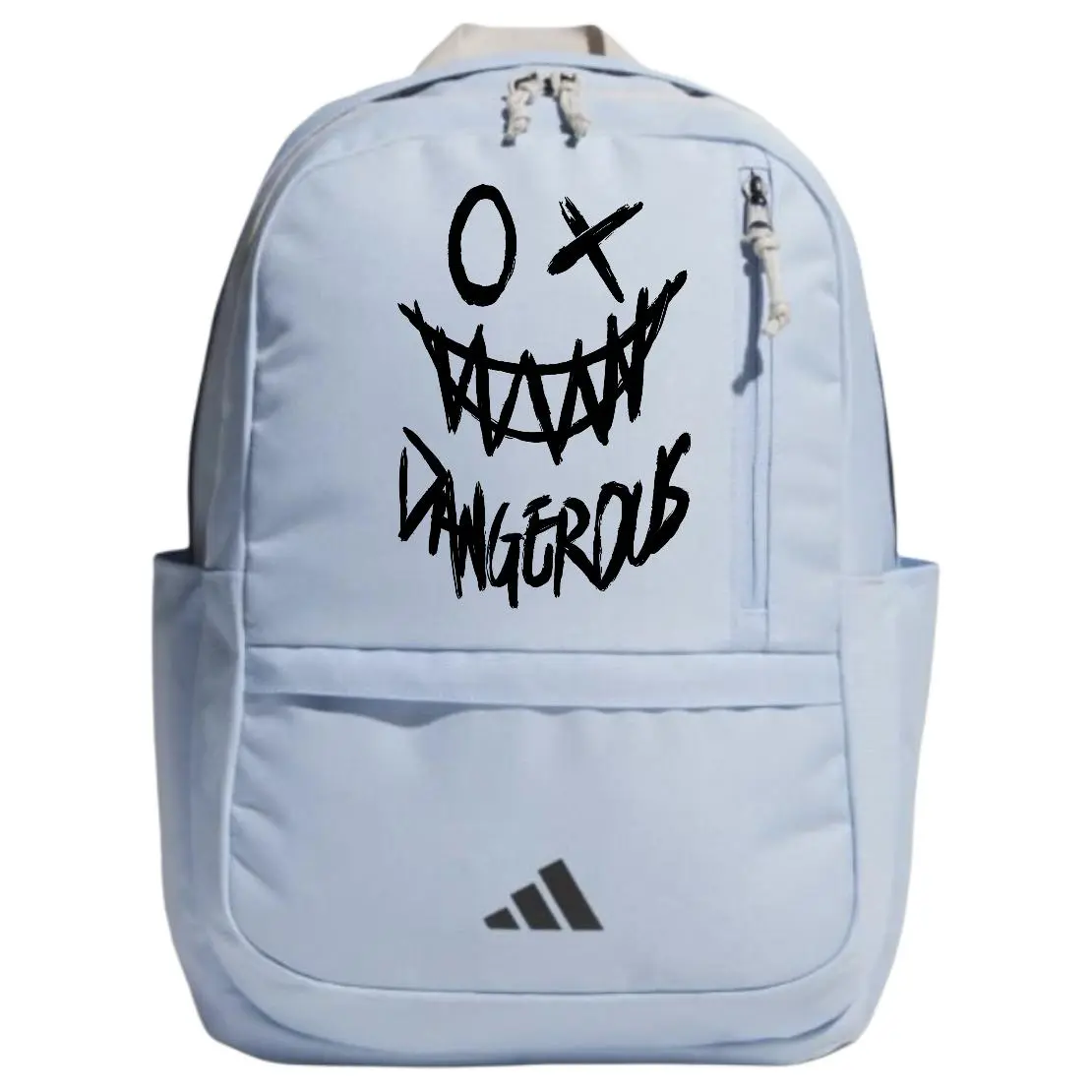 Adidas Fabric Backpack Unisex Glossy Finish Blue