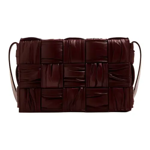 Bottega Veneta CASSETTE Cow Leather Crossbody Bags Women's Red