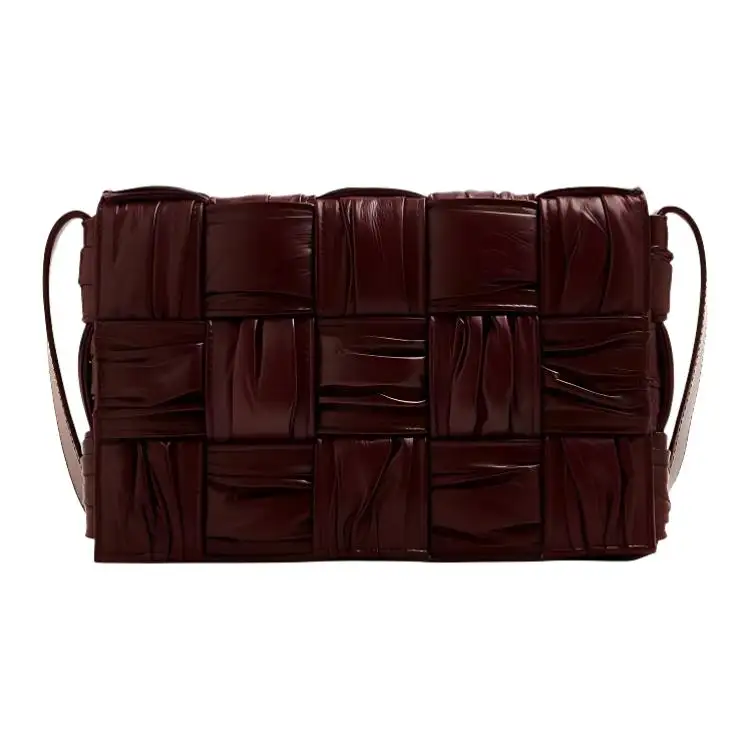 Bottega Veneta CASSETTE Cow Leather Crossbody Bags Women's Red