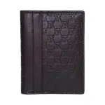 GUCCI Cow Leather Card Holder Men's Brown