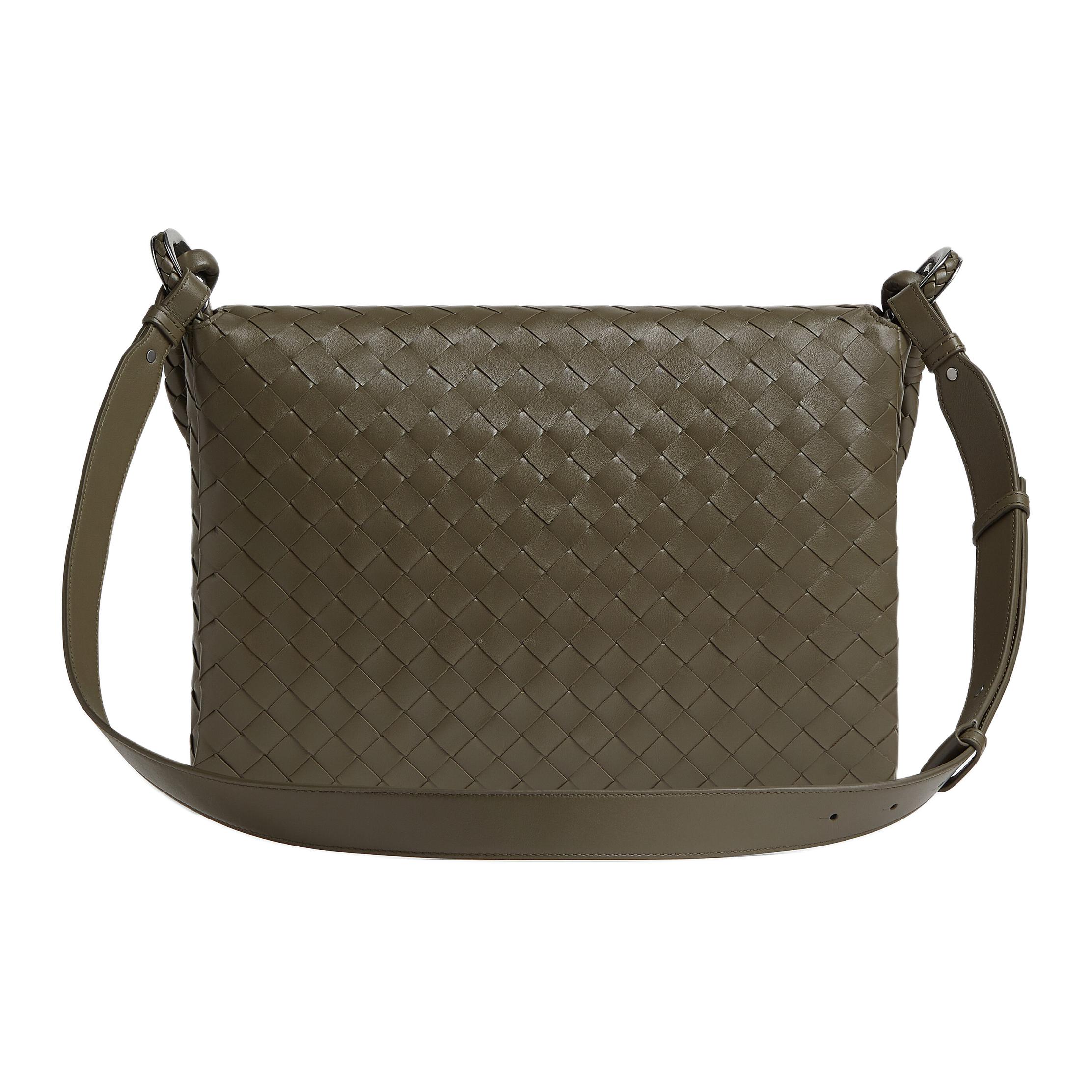 Мужская сумка Bottega Veneta Intrecciato (зеленая) — фото 3