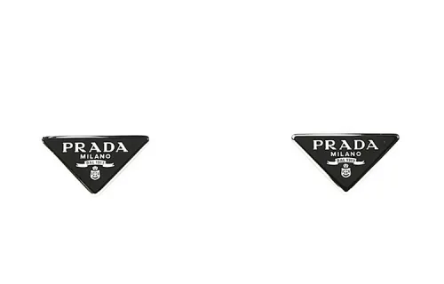 PRADA Stud Earrings Women's Black