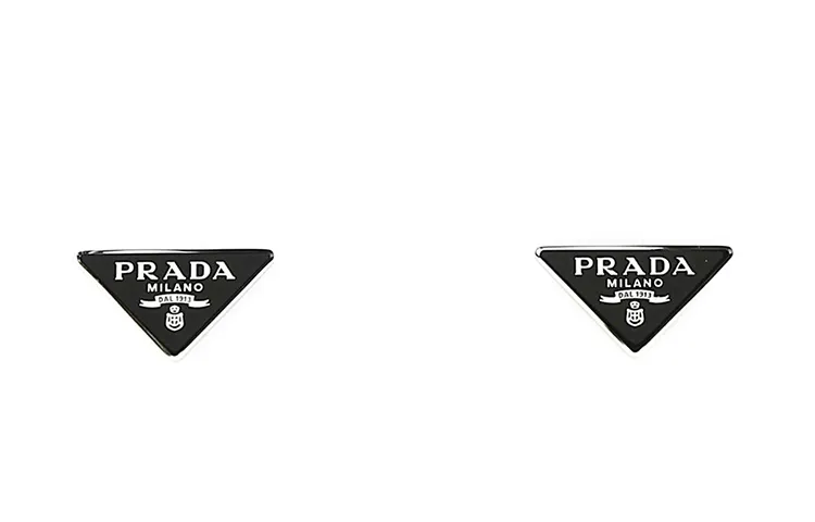 PRADA Stud Earrings Women's Black