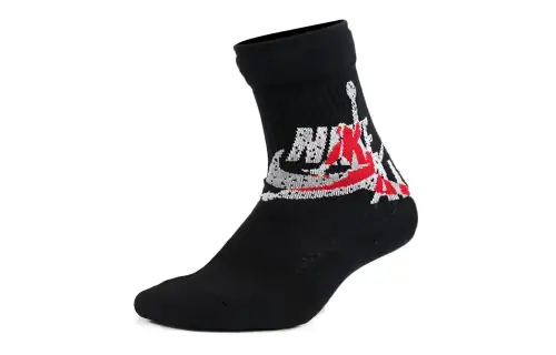 Jordan Legacy Crew Jpmn Clssic Sp Sports Training Basketball Mid-Tube Socks Couple Style 1 Pair Black