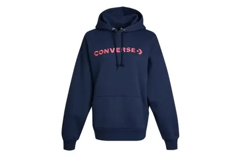 Converse Sweatshirts Women's Dark Blue Hooded Moderate Regular