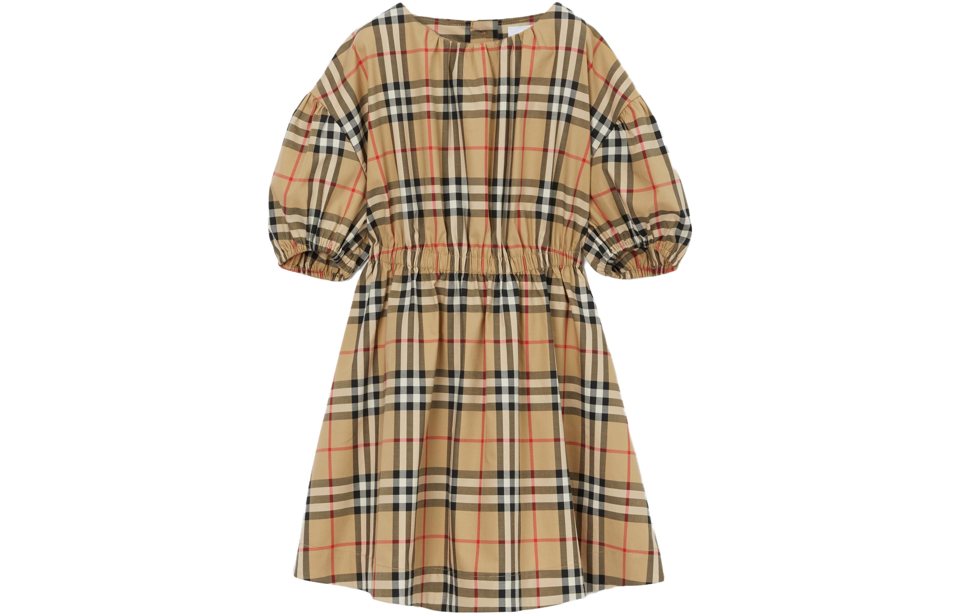Платье Burberry Check Dress (коричневое)