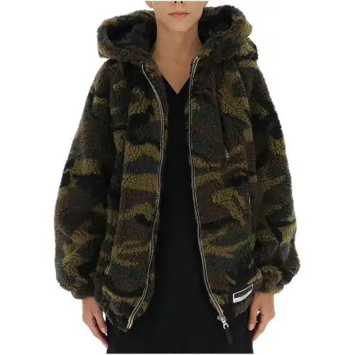 MIU MIU Jackets Women's Gray Hooded Moderate Other