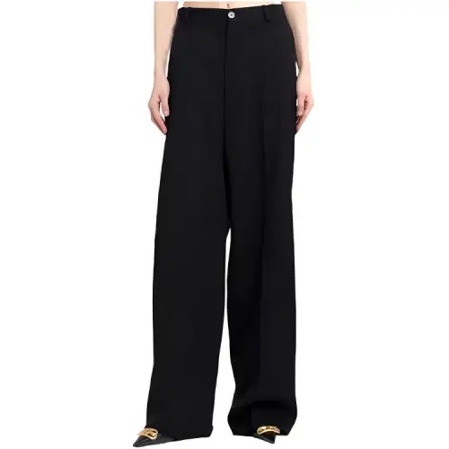 Balenciaga SS24 Casual Pants Loose Fit Women's Black