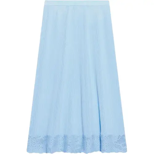 Balenciaga SS22 Casual Long Skirt Women's Blue