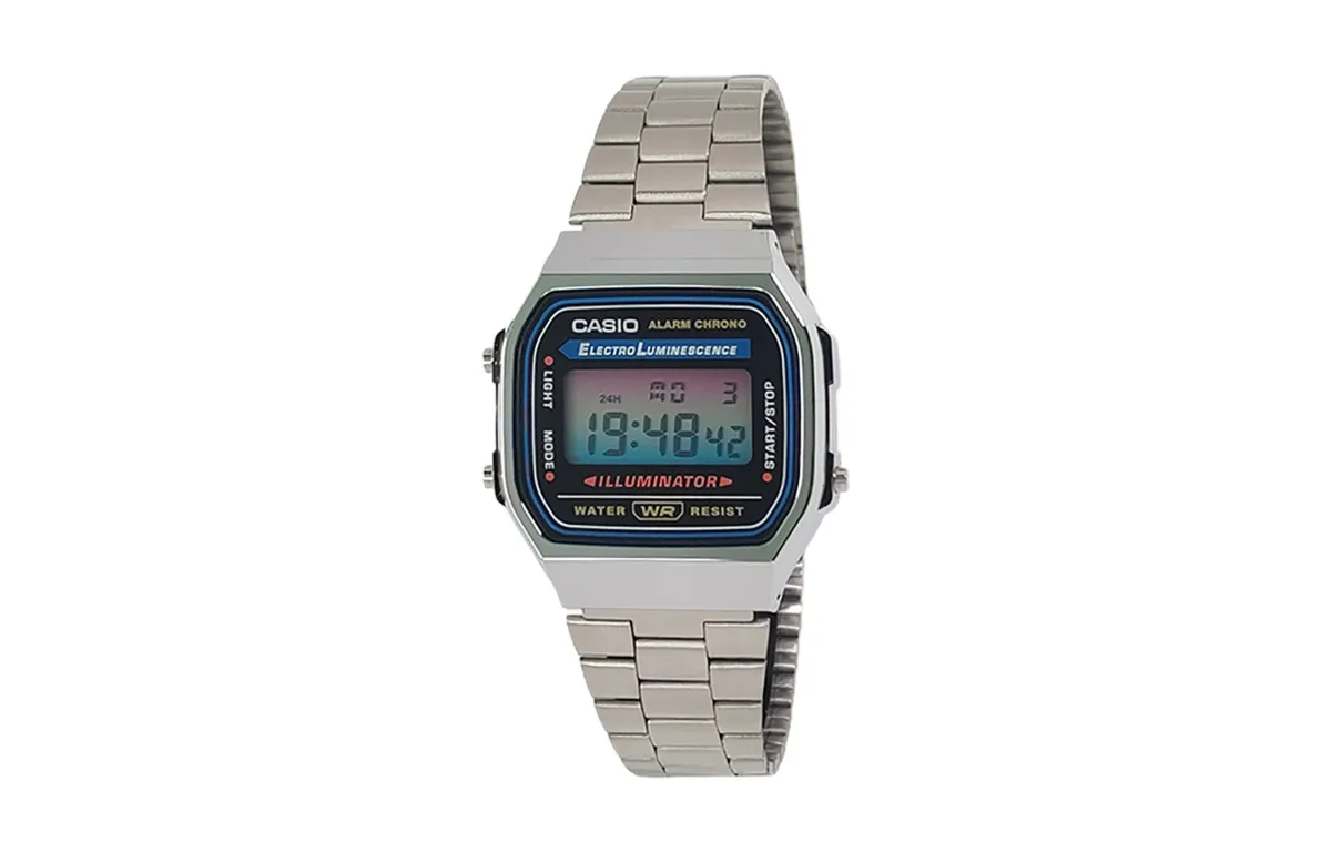 CASIO Custom Collection Quartz Movement Stainless Steel Strap Watch Men's Watches Black Dial