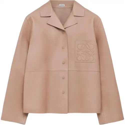 LOEWE SS25 Leather Jacket Women's Beige