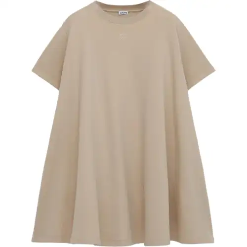 LOEWE SS25 Short Sleeved Dress Women's Beige