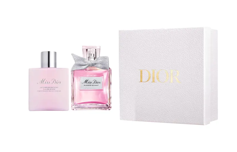 DIOR Body cream with a light fragrance, perfume, floral set contains rose, white musk, 50 ml, 175 ml