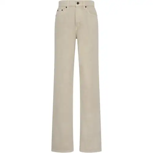 THE ROW Jeans Women's Khaki Moderate Straight Fit Pants