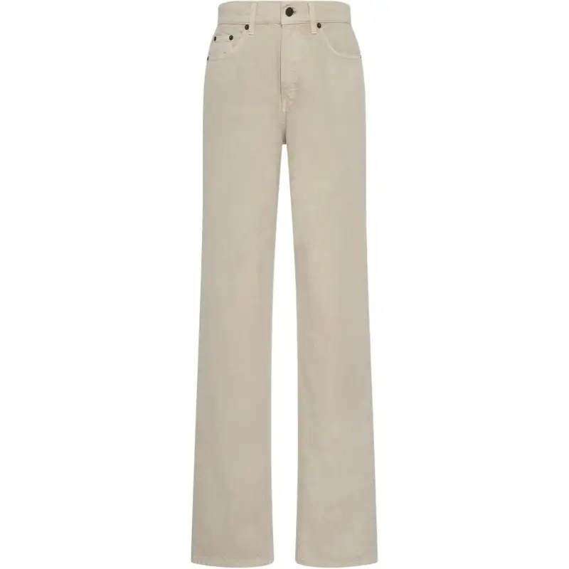 THE ROW Jeans Women's Khaki Moderate Straight Fit Pants