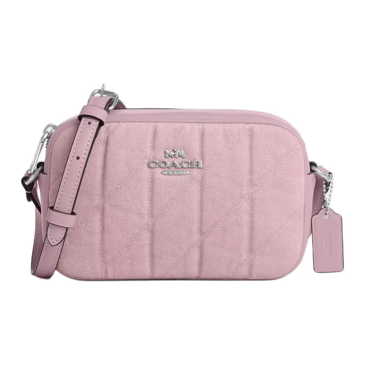 COACH Denim Shoulder Bag, Crossbody Bag Small Women's Pink