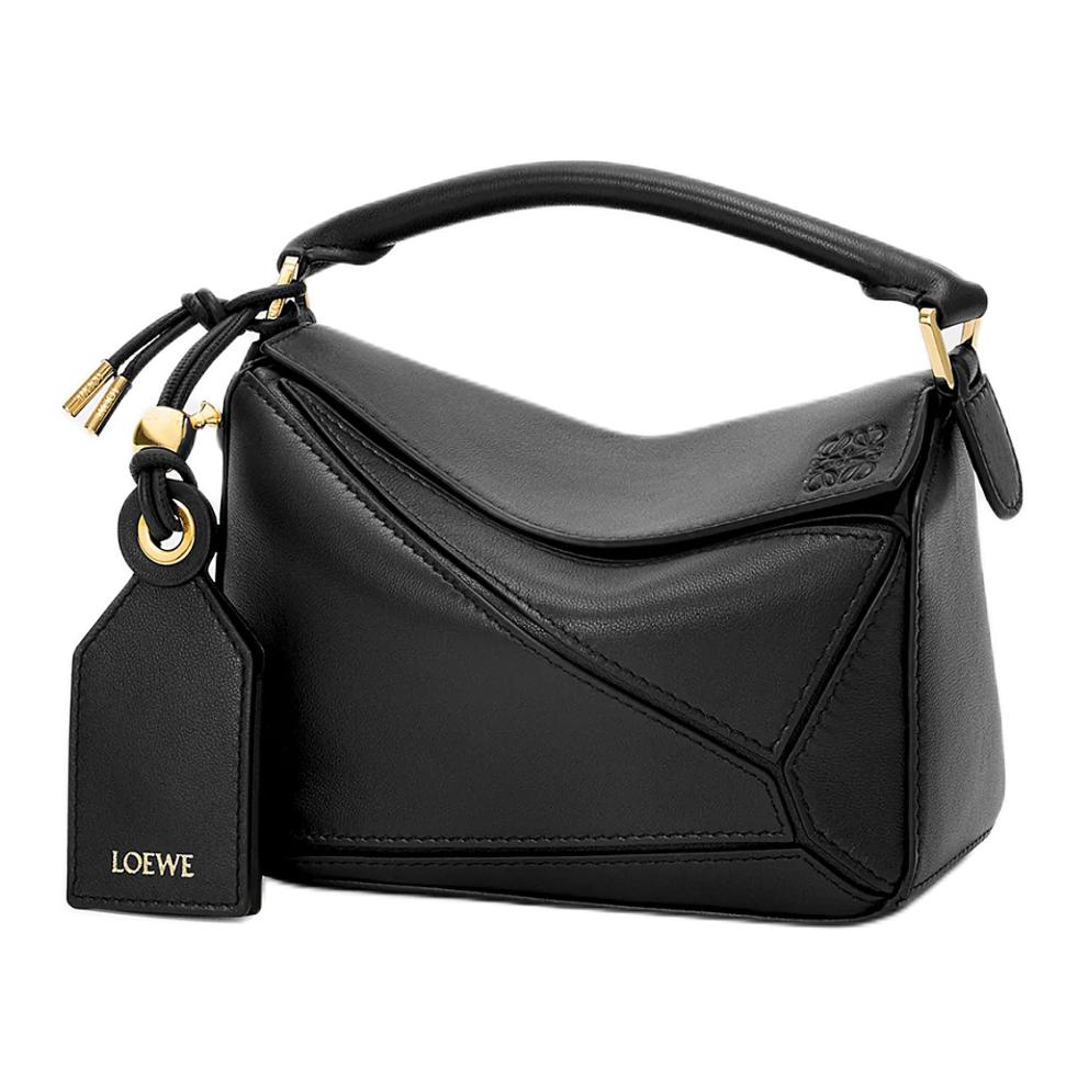 Женская сумка LOEWE Puzzle Featherlight (черная)