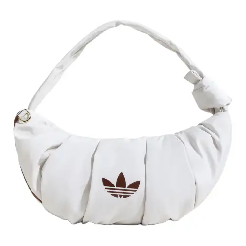 Adidas originals Clover Classic Practical Croissant Bag Recycled Polyester Fiber Cloud Bag Shoulder Bag Small Women's Han Jade White
